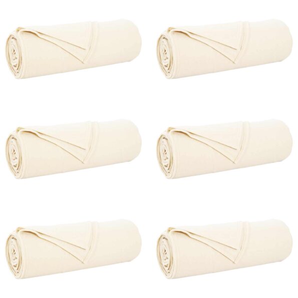 vidaXL Prikrývky na hodenie 6 pcs Krémová 350 x 270 cm Flís – Obrázok 2