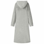 vidaXL Mikina s kapucňou Sivá m Flanel – Obrázok 4