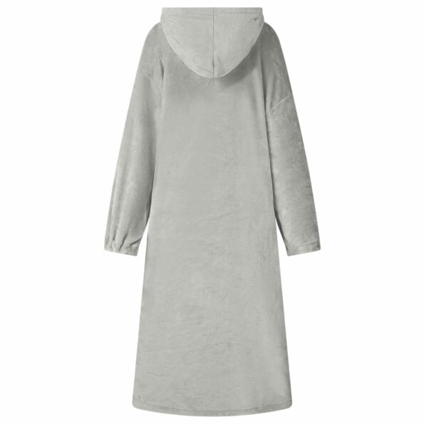 vidaXL Mikina s kapucňou Sivá m Flanel – Obrázok 4