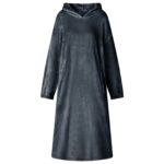 vidaXL Mikina s kapucňou Námornícka modrá s Flanel