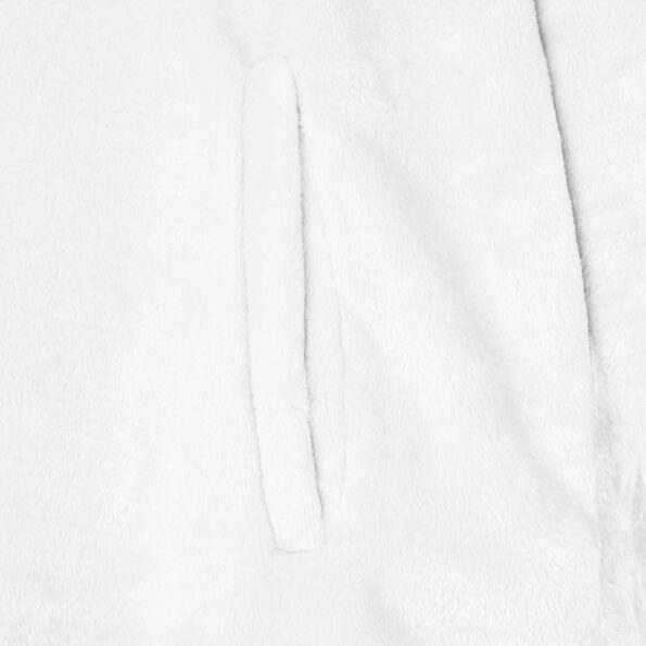 vidaXL Mikina s kapucňou Biela s Flanel – Obrázok 6