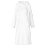 vidaXL Mikina s kapucňou Biela l Flanel