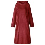 vidaXL Mikina s kapucňou Bordeaux červená s Flanel