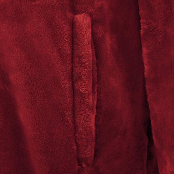 vidaXL Mikina s kapucňou Bordeaux červená l Flanel – Obrázok 6