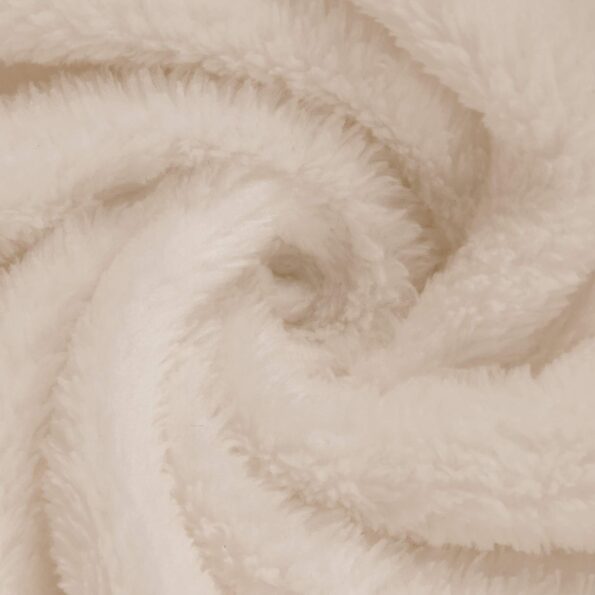 vidaXL Mikina s kapucňou Béžová Flanel – Obrázok 6