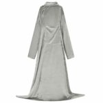 vidaXL Mikina s kapucňou Sivá Flanel