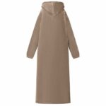 vidaXL Mikina s kapucňou ťavová l Fleece a flanel – Obrázok 4