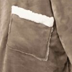 vidaXL Mikina s kapucňou ťavová l Fleece a flanel – Obrázok 6