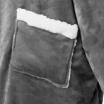 vidaXL Mikina s kapucňou Tmavo šedá s Fleece a flanel – Obrázok 6