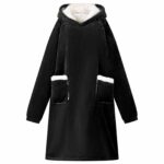 vidaXL Mikina s kapucňou Čierna M Fleece a flanel