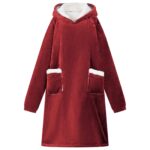 vidaXL Mikina s kapucňou Bordeaux červená M Fleece a flanel