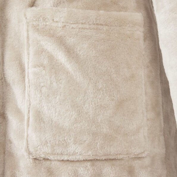 vidaXL Župan s kapucňou Béžová l Flanel – Obrázok 6