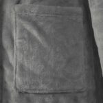 vidaXL Župan s kapucňou Tmavo šedá m Flanel – Obrázok 6