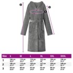 vidaXL Župan s kapucňou Tmavo šedá m Flanel – Obrázok 8