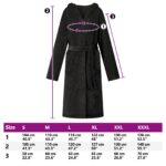 vidaXL Župan s kapucňou Čierna m Flanel – Obrázok 8