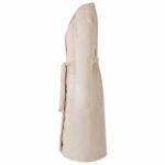 vidaXL Župan bez kapucne Béžová xl Flanel – Obrázok 3