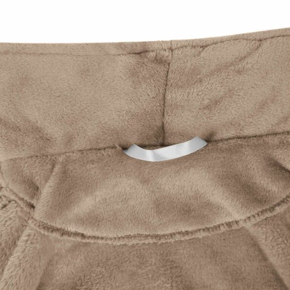 vidaXL Župan bez kapucne ťavová xl Flanel – Obrázok 5