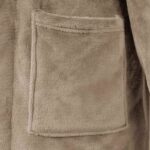 vidaXL Župan bez kapucne ťavová xl Flanel – Obrázok 6