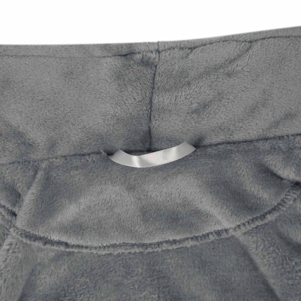 vidaXL Župan bez kapucne Tmavo šedá l Flanel – Obrázok 6