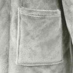 vidaXL Župan bez kapucne Sivá s Flanel – Obrázok 5