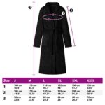 vidaXL Župan bez kapucne Čierna l Flanel – Obrázok 8