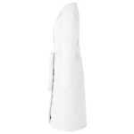 vidaXL Župan bez kapucne Biela xl Flanel – Obrázok 3