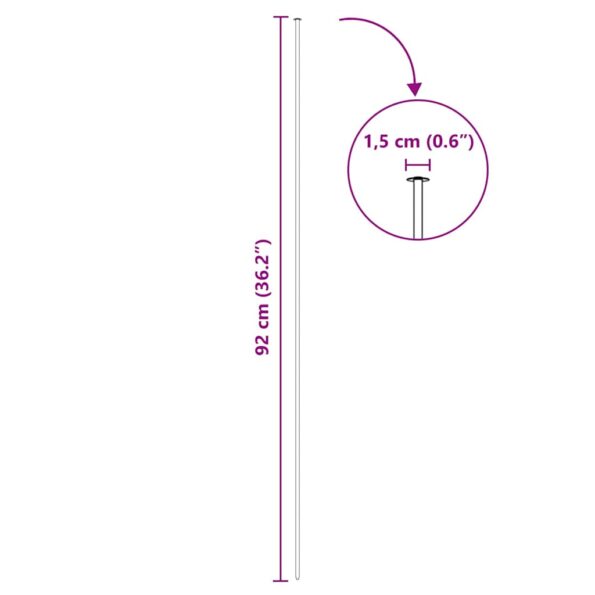 vidaXL Sada plotu pre rybník 8 pcs Zelená 50 x 80 cm Oceľ – Obrázok 8