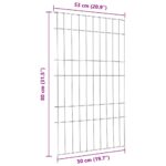 vidaXL Sada plotu pre rybník 8 pcs Zelená 50 x 80 cm Oceľ – Obrázok 7