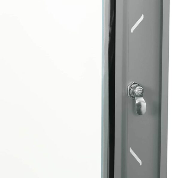 vidaXL Sieťový kabinet s úložiskom Sivá 60 x 60 x 80 cm Oceľ – Obrázok 6