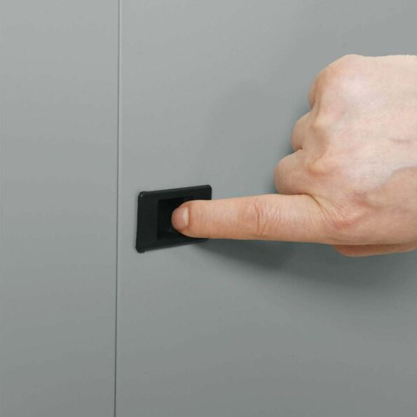 vidaXL Sieťový kabinet s úložiskom Sivá 60 x 60 x 80 cm Oceľ – Obrázok 8