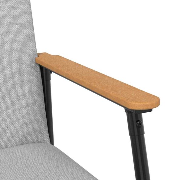 vidaXL kreslo Oblá šedá látka – Obrázok 8
