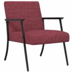 vidaXL kreslo Víno červené 59 x 75 x 78 cm látka – Obrázok 2