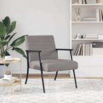 vidaXL kreslo Sivohnedá 59 x 75 x 78 cm látka – Obrázok 3