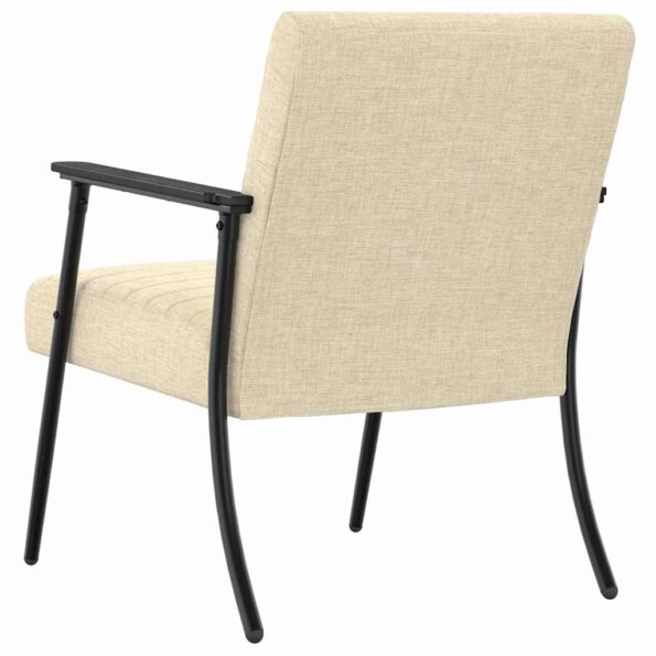 vidaXL kreslo Krémová 59 x 75 x 78 cm látka – Obrázok 6