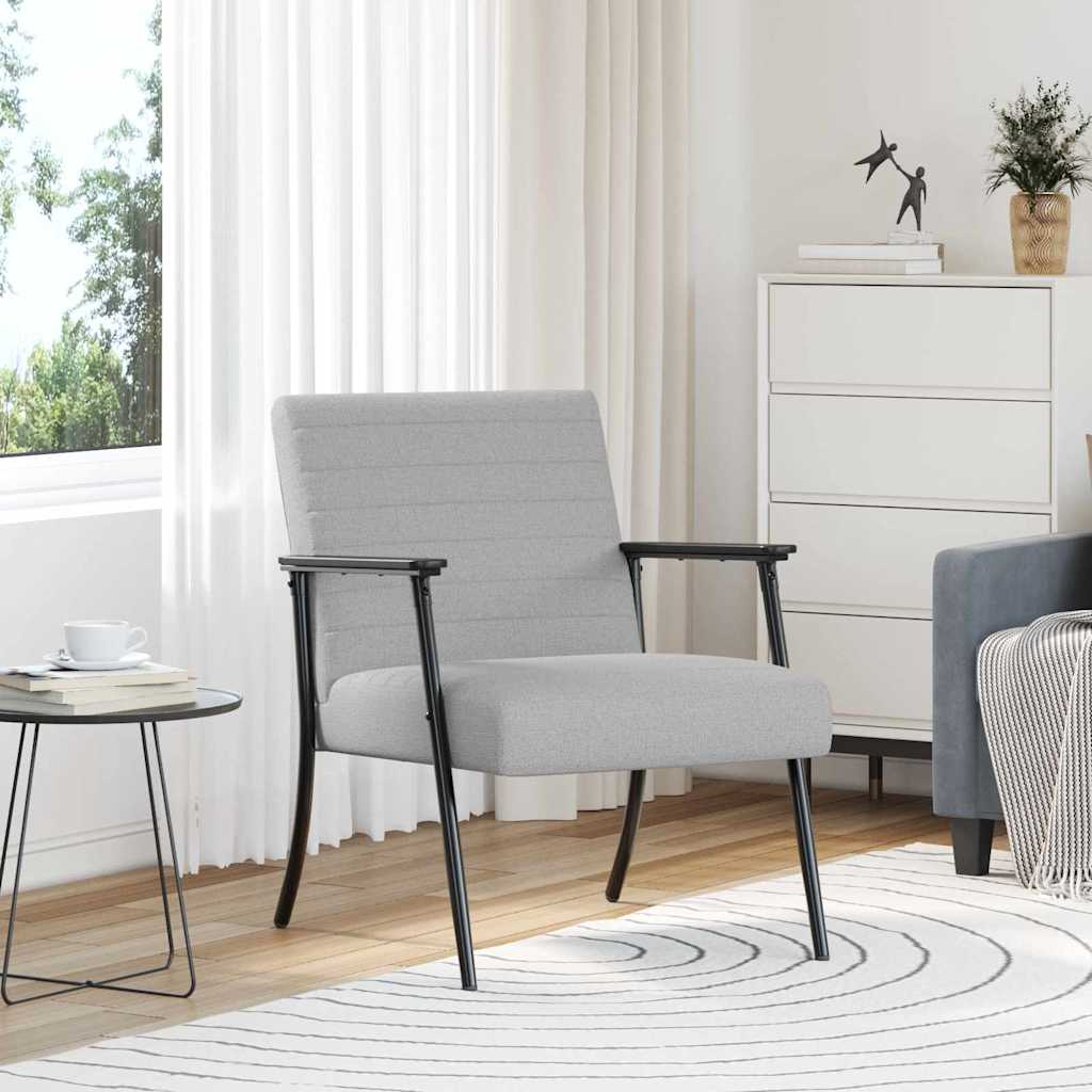 42017677_1.jpg vidaXL kreslo Oblá šedá 59 x 75 x 78 cm látka – Obrázok 1