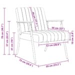 vidaXL kreslo Modrá 59 x 75 x 78 cm Zamat – Obrázok 10