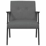 vidaXL kreslo Tmavo šedá 59 x 75 x 78 cm látka – Obrázok 4