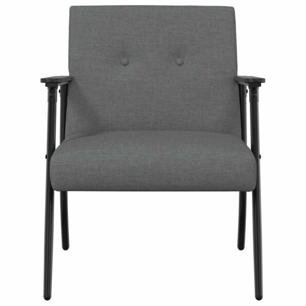 vidaXL kreslo Tmavo šedá 59 x 75 x 78 cm látka – Obrázok 4