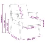 vidaXL kreslo Oblá šedá látka – Obrázok 10