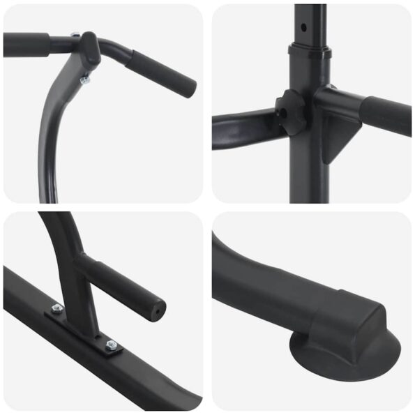 vidaXL Hrazda s dipom Iný Čierna 95 x 102 x (160-210) cm – Obrázok 5