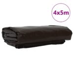 vidaXL Tarpaulin 650g / m² Hnedá 4 x 5 m Plátno s PVC povrchom – Obrázok 2