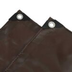 vidaXL Tarpaulin 650g / m² Hnedá 4 x 5 m Plátno s PVC povrchom – Obrázok 5