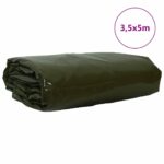 vidaXL Tarpaulin 650g / m² Olivová zelená 3,5 x 5 m – Obrázok 2