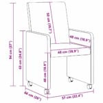 vidaXL Jedálenské stoličky 2 pcs Sivohnedá 57 x 66 x 94 cm látka – Obrázok 11
