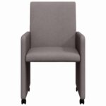 vidaXL Jedálenské stoličky 2 pcs Sivohnedá 57 x 66 x 94 cm látka – Obrázok 4