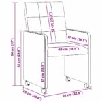 vidaXL Jedálenské stoličky 2 pcs vínovo červená 58 x 65 x 94 cm látka – Obrázok 11