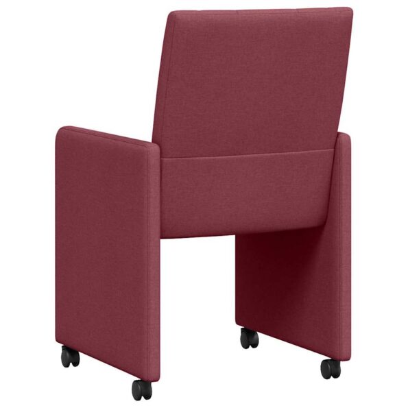 vidaXL Jedálenské stoličky 2 pcs vínovo červená 58 x 65 x 94 cm látka – Obrázok 6