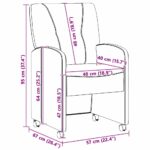 vidaXL Jedálenské stoličky 2 pcs Modrá 57 x 67 x 95 cm látka – Obrázok 11