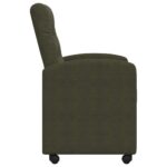vidaXL Jedálenské stoličky na kolieskach 2 pcs Armádna zelená – Obrázok 5