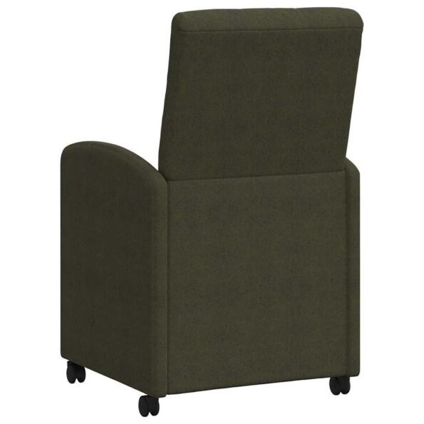 vidaXL Jedálenské stoličky na kolieskach 2 pcs Armádna zelená – Obrázok 6